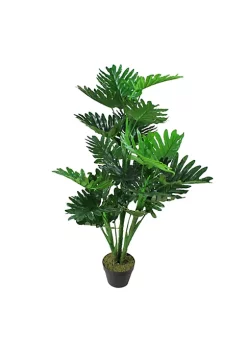 Promo 🎉 Northlight 47" Green Potted Philodendron Selloum Artificial Plant 🌟 -Outlet Northlight Store Belk 1512