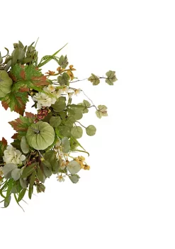 Best Pirce 🥰 Northlight Pumpkins and Berries Artificial Fall Harvest Twig Wreath 24-Inch Unlit 😍 -Outlet Northlight Store Belk 1569