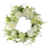 Discount 🔔 Northlight Peony and Rose Artificial Spring Wreath White and Green - 24-Inch ❤️