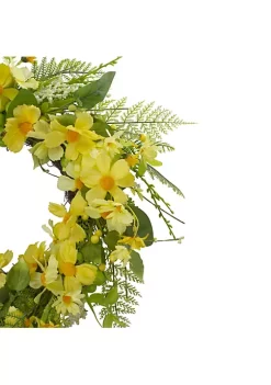 Top 10 🌟 Northlight Daisy and Berry Floral Spring Wreath Yellow and Green 23" ✨ -Outlet Northlight Store Belk 1608