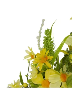Top 10 🌟 Northlight Daisy and Berry Floral Spring Wreath Yellow and Green 23" ✨ -Outlet Northlight Store Belk 1609