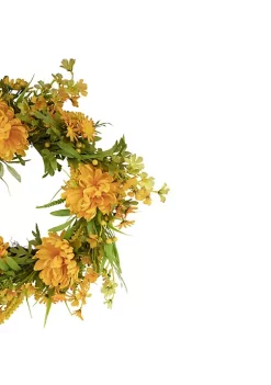 Top 10 😍 Northlight Yellow Peony Artificial Fall Harvest Twig Wreath 24-Inch Unlit ⭐ -Outlet Northlight Store Belk 1613