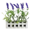 Buy ✨ Northlight 11.75" Artificial Flowering Lavender Plant in White Picket Fence Container 😉