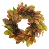 Best Pirce ⌛ Northlight Leaves and Berries Twig Artificial 👪 Thanksgiving Wreath - 26-Inch Unlit ⭐ -Outlet Northlight Store Belk 1644