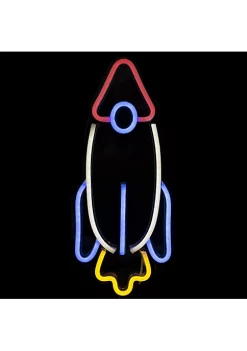 Brand new 🎁 Northlight 16.25" LED Neon Style Rocketship Wall Sign 🧨 -Outlet Northlight Store Belk 1659