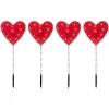 Discount ⌛ Northlight 4ct Red Heart Valentine's Day Pathway Marker Lawn Stakes Clear Lights 🤩