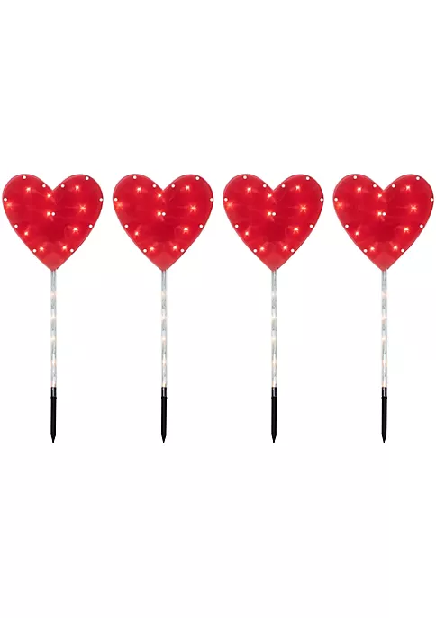 Discount โ Northlight 4ct Red Heart Valentine's Day Pathway Marker Lawn Stakes Clear Lights ๐คฉ 6 Discount โ Northlight 4ct Red Heart Valentine's Day Pathway Marker Lawn Stakes Clear Lights ๐คฉ - Image 4