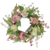 Outlet 🔥 Northlight Hydrangea Berry and Fern Artificial Spring Floral Wreath Pink - 20-Inch ✨