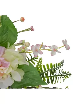 Outlet 🔥 Northlight Hydrangea Berry and Fern Artificial Spring Floral Wreath Pink - 20-Inch ✨ -Outlet Northlight Store Belk 1683