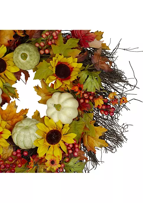 Hot Sale ๐ Northlight Sunflowers and Gourds Artificial ๐ช Thanksgiving Wreath - 26-Inch Unlit ๐ฅฐ 5 Hot Sale ๐ Northlight Sunflowers and Gourds Artificial ๐ช Thanksgiving Wreath - 26-Inch Unlit ๐ฅฐ - Image 3