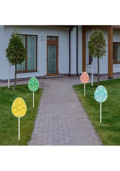Flash Sale 🤩 Northlight 4ct Pastel Easter Egg Pathway Marker Lawn Stakes Clear Lights 🔔 -Outlet Northlight Store Belk 1695