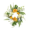 Best deal 💯 Northlight Hydrangea and Rose Twig Artificial Floral Wreath Orange 16-Inch 😉