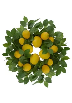 Brand new 💯 Northlight Lemons and Leaves Artificial Spring Wreath Yellow - 18-Inch 👍