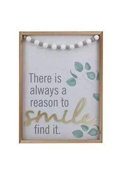 Best deal ✔️ Northlight Beaded "There is Always a Reason to Smile" Wall Plaque Art Decor 15.75" 🌟 -Outlet Northlight Store Belk 1818