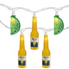 Promo 🎁 Northlight 10-Count Corona Extra Beer Bottle and Lime 🌞 Summer Patio Lights - 9ft White Wire 🧨