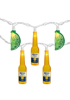 Promo 🎁 Northlight 10-Count Corona Extra Beer Bottle and Lime 🌞 Summer Patio Lights - 9ft White Wire 🧨