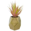 Top 10 ⌛ Northlight 8" Green Artificial Sword Grass in a Gold Geometric Pot 🥰 -Outlet Northlight Store Belk 1840
