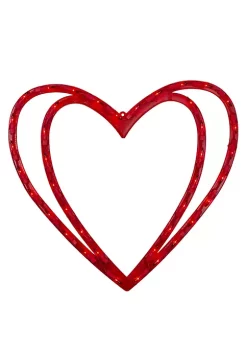 Flash Sale ⭐ Northlight 17" Pre-Lit Scarlet Red Double Heart Valentine's Day Window Silhouette Decoration 💯 -Outlet Northlight Store Belk 1858