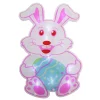New ✔️ Northlight 13.75"Lighted White and Pink Battery Operated LED Easter Bunny Window Silhouette Decoration 💯