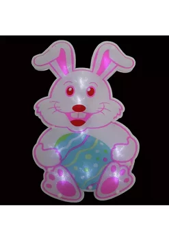 New ✔️ Northlight 13.75"Lighted White and Pink Battery Operated LED Easter Bunny Window Silhouette Decoration 💯 -Outlet Northlight Store Belk 1878