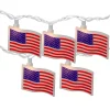 Hot Sale 🧨 Northlight 10-Count Red and Blue Patriotic American Flag 4th of July Lights 7.5ft White Wire ✨ -Outlet Northlight Store Belk 1880