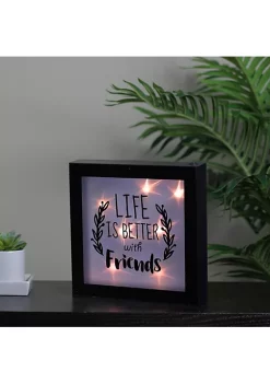 Budget ⭐ Northlight 9" B/O LED Lighted "Life is Better With Friends" Framed Wall Decor 🎁 -Outlet Northlight Store Belk 1899