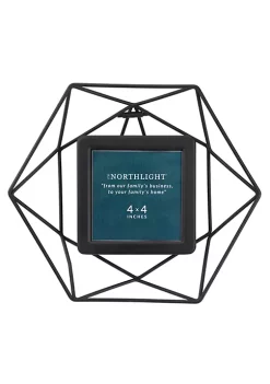 Outlet 😉 Northlight 8" Contemporary Hexagonal 4" x 4" Photo Picture Frame - Black ✨