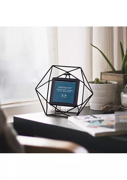 Outlet ๐ Northlight 8" Contemporary Hexagonal 4" x 4" Photo Picture Frame - Black โจ 4 Outlet ๐ Northlight 8" Contemporary Hexagonal 4" x 4" Photo Picture Frame - Black โจ - Image 2