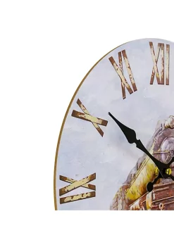 Wholesale 😍 Northlight 12" Roman Numeral Battery Operated Round Wall Clock with Train Design 🎉 -Outlet Northlight Store Belk 1934