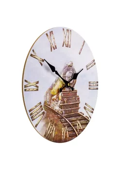 Wholesale 😍 Northlight 12" Roman Numeral Battery Operated Round Wall Clock with Train Design 🎉 -Outlet Northlight Store Belk 1935