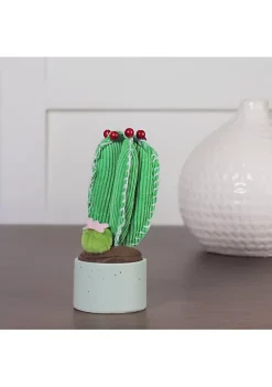 Brand new 😉 Northlight 7" Green Artificial Plush Cactus in Gray Pot Tabletop Decoration ⭐ -Outlet Northlight Store Belk 1968
