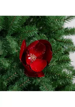 Cheapest 💯 Northlight 23" Red and Brown Magnolia Artificial 🎄 Christmas Stem 🤩 -Outlet Northlight Store Belk 1985