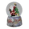 Budget ✔️ Northlight 6" Waving Santa Claus Delivering Presents Musical Snow Globe ⌛