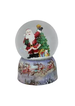 Budget ✔️ Northlight 6" Waving Santa Claus Delivering Presents Musical Snow Globe ⌛