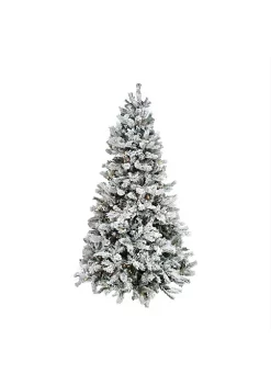 Coupon 🧨 Northlight 9' Pre-Lit Medium Flocked Victoria Pine Artificial 🎄 Christmas Tree - Dual Color LED Lights 🔔 -Outlet Northlight Store Belk 203