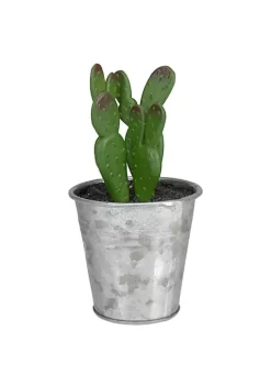 Brand new ❤️ Northlight 5" Tropical Mini Artificial Cactus in Tin Pot 😉