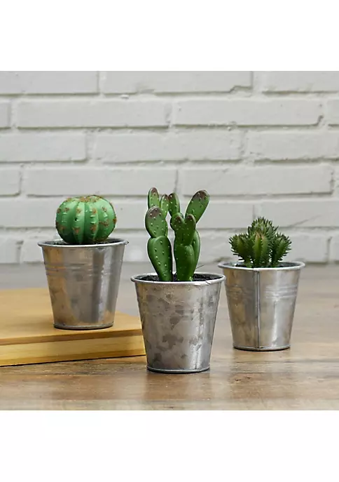 Brand new ❤️ Northlight 5" Tropical Mini Artificial Cactus in Tin Pot 😉 4 Brand new ❤️ Northlight 5" Tropical Mini Artificial Cactus in Tin Pot 😉 - Image 2