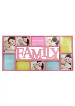 Promo 😍 Northlight 28.75" Pink and White 'Family' Hanging Rectangular Photo Frame 👏 -Outlet Northlight Store Belk 211