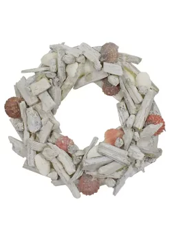 Discount 😀 Northlight Nautical Driftwood and Seashell Artificial 🌞 Summer Wreath 12.5-Inch ✔️