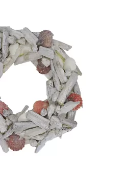 Discount 😀 Northlight Nautical Driftwood and Seashell Artificial 🌞 Summer Wreath 12.5-Inch ✔️ -Outlet Northlight Store Belk 233