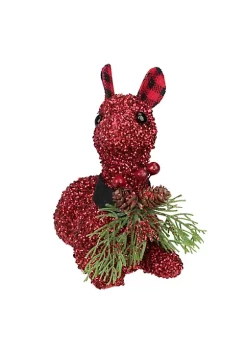 Best Pirce ✨ Northlight 6.5" Red Embellished Sitting Reindeer Decoration with Buffalo Plaid Ears 🤩 -Outlet Northlight Store Belk 243