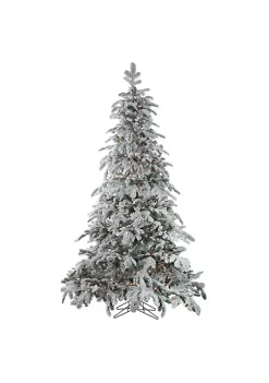 Cheap ⭐ Northlight 6.5' Pre-Lit Full Flocked Whistler Noble Fir Artificial 🎅 Christmas Tree - Clear Lights 🎁