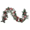 Discount 🎁 Northlight 6' Flocked Pine Artificial 🎄 Christmas Garland with 🍬 Candy Ornaments and Pinecones 🔥 -Outlet Northlight Store Belk 28