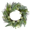Buy ✨ Northlight Olive Leaf and Floral Twig Spring Wreath Green and White 23" 🌟 -Outlet Northlight Store Belk 287