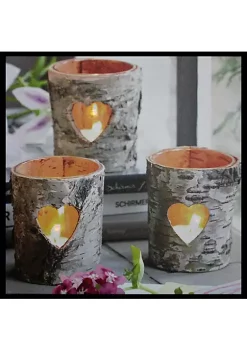 Brand new 🔔 Northlight 12" Gray and White LED Lighted Flickering Rustic Birch Candles Canvas Wall Art 💯 -Outlet Northlight Store Belk 322