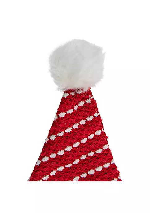 Brand new 👏 Northlight 17" Red and White Striped Santa Hat With Pom Pom 🌟 5 Brand new 👏 Northlight 17" Red and White Striped Santa Hat With Pom Pom 🌟 - Image 3