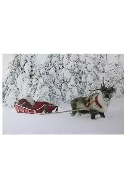 Best deal 🎁 Northlight Fiber Optic Lighted Santa in His Sleigh Canvas Wall Art 15.75" x 23.5" 😀