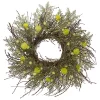 Best Pirce ✨ Northlight Burrs and Craspedia Artificial Twig Wreath Yellow and Green - 20-Inch 🧨 -Outlet Northlight Store Belk 356