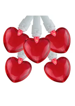 Best deal 🔔 Northlight 20 Red LED Mini Heart Valentine's Day Lights - 4.75 ft White Wire 😀