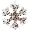 Brand new 🎁 Northlight 19" Lighted Silver Glittered Berry Rattan Snowflake 🎁 Christmas Window Decoration 😍 -Outlet Northlight Store Belk 379